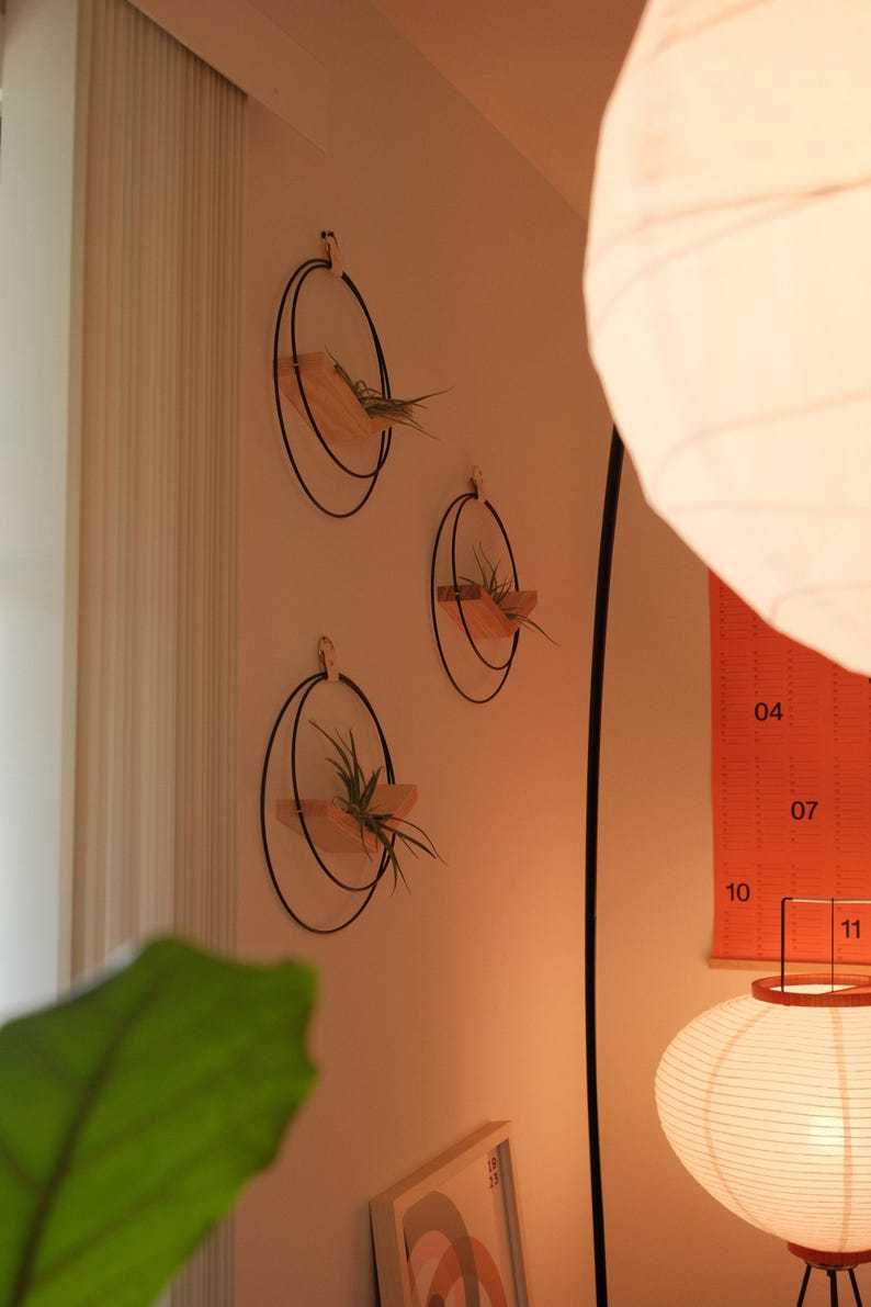 Large Hanging Planter Set (3) - Modern Wall Decor, Home Decor, Wall Mounted Plant Holder, Wall Mounted Planter, Hanging Planter