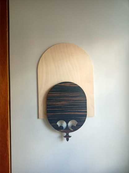 Modern Farmhouse Wall Decor, Vertical Hanging Wandvase Ebony Wood Bud Vase Wall Art, New Home Homeowner Gift, Wooden Cozy Rustic Decorations