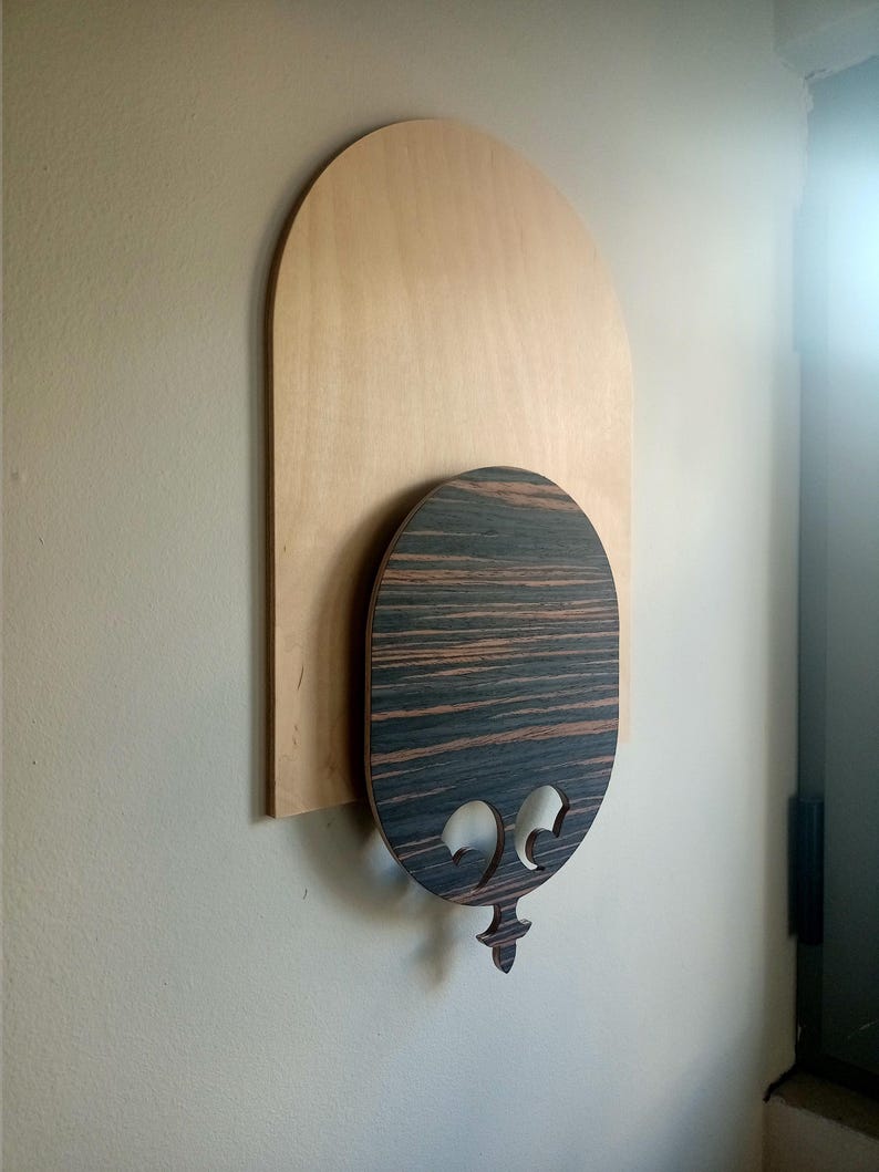 Modern Farmhouse Wall Decor, Vertical Hanging Wandvase Ebony Wood Bud Vase Wall Art, New Home Homeowner Gift, Wooden Cozy Rustic Decorations