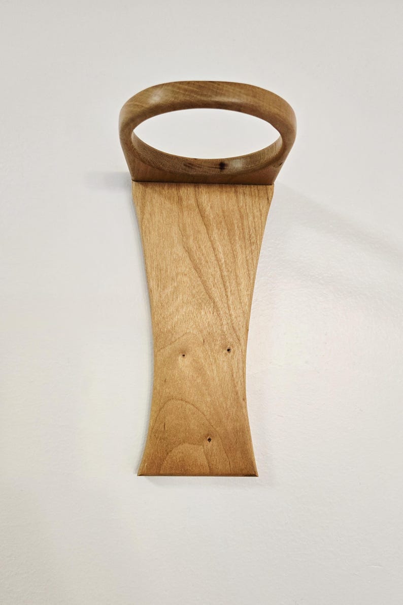 Minimalist Cherry Wood Wall Hanging Vase