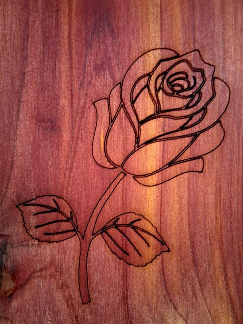 Wall Pocket Vase – Handmade Aromatic Cedar Wall Vase with Laser-Engraved Roses • Rustic Wood Wall Pocket Décor