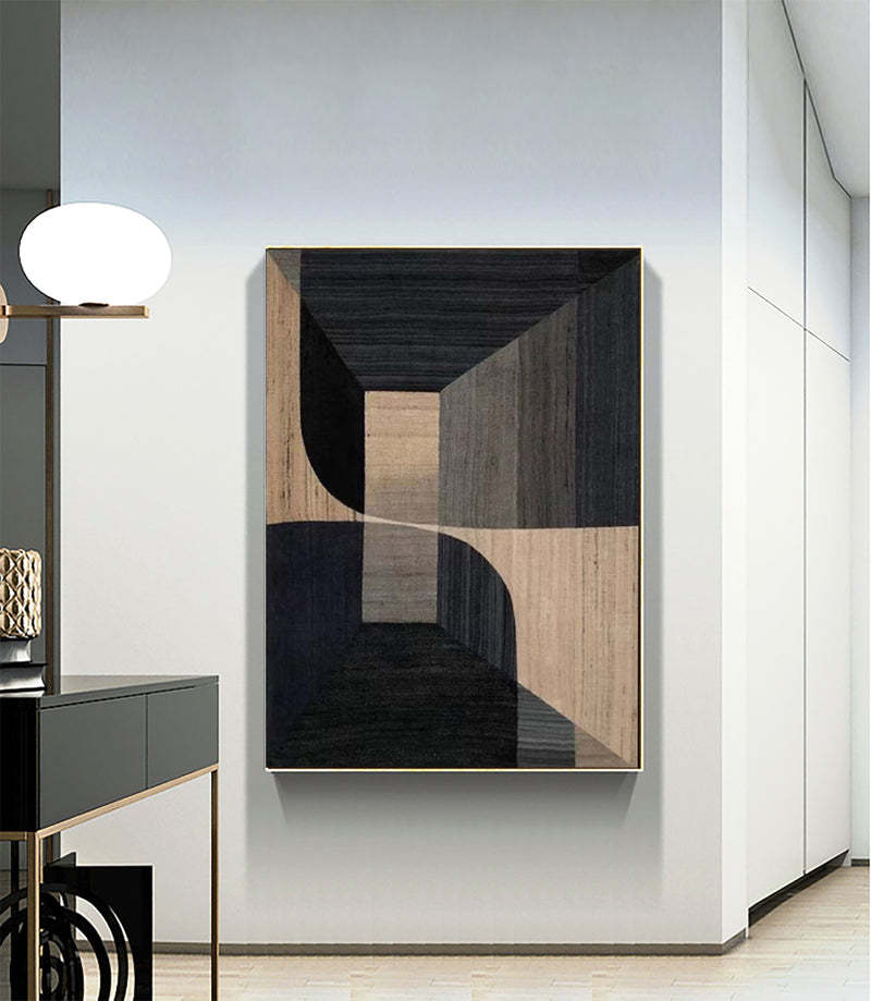 Geometric Space Abstract Wall Art Minimalist Style