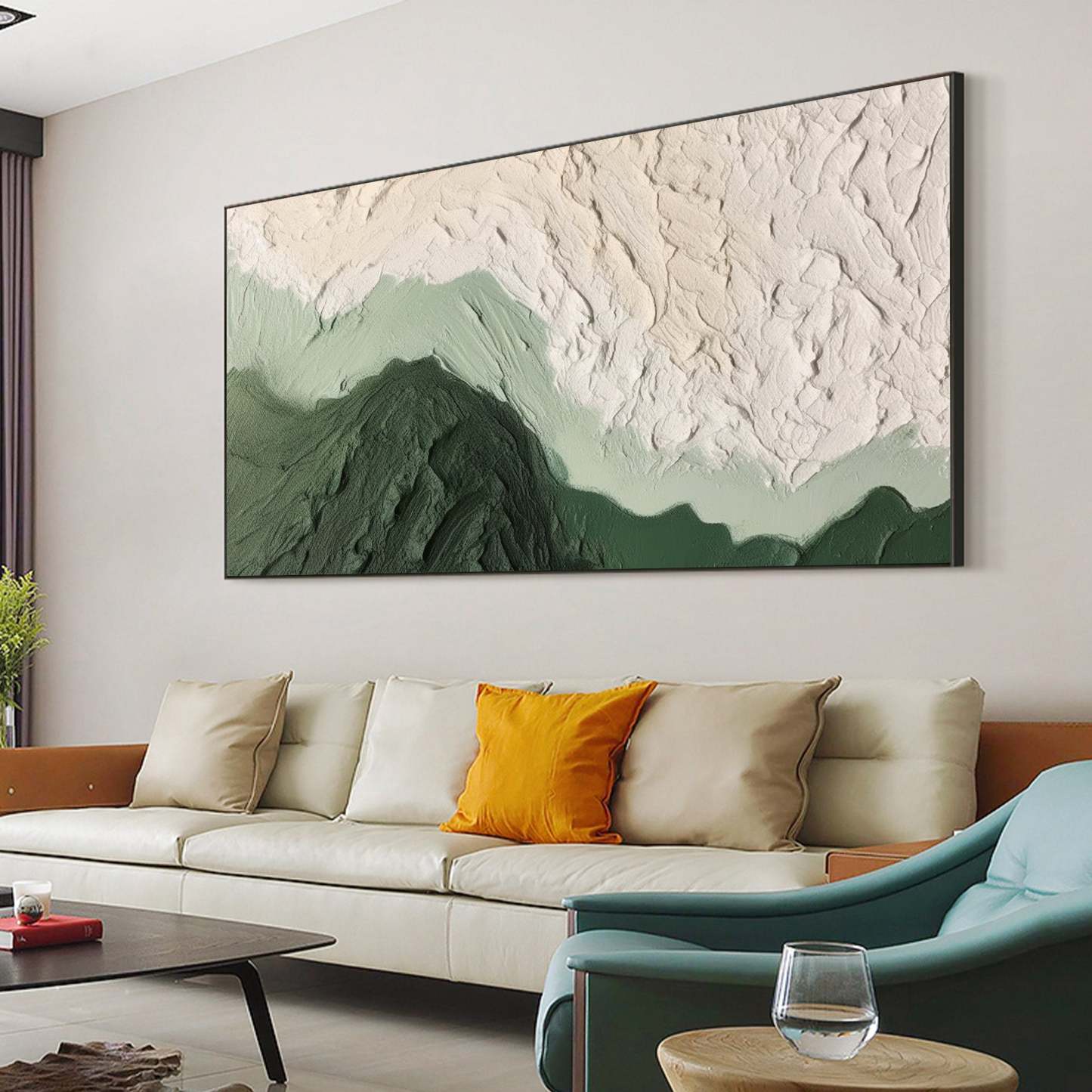 Mountain Thick Coating 3D Texture Abstract Wall Art