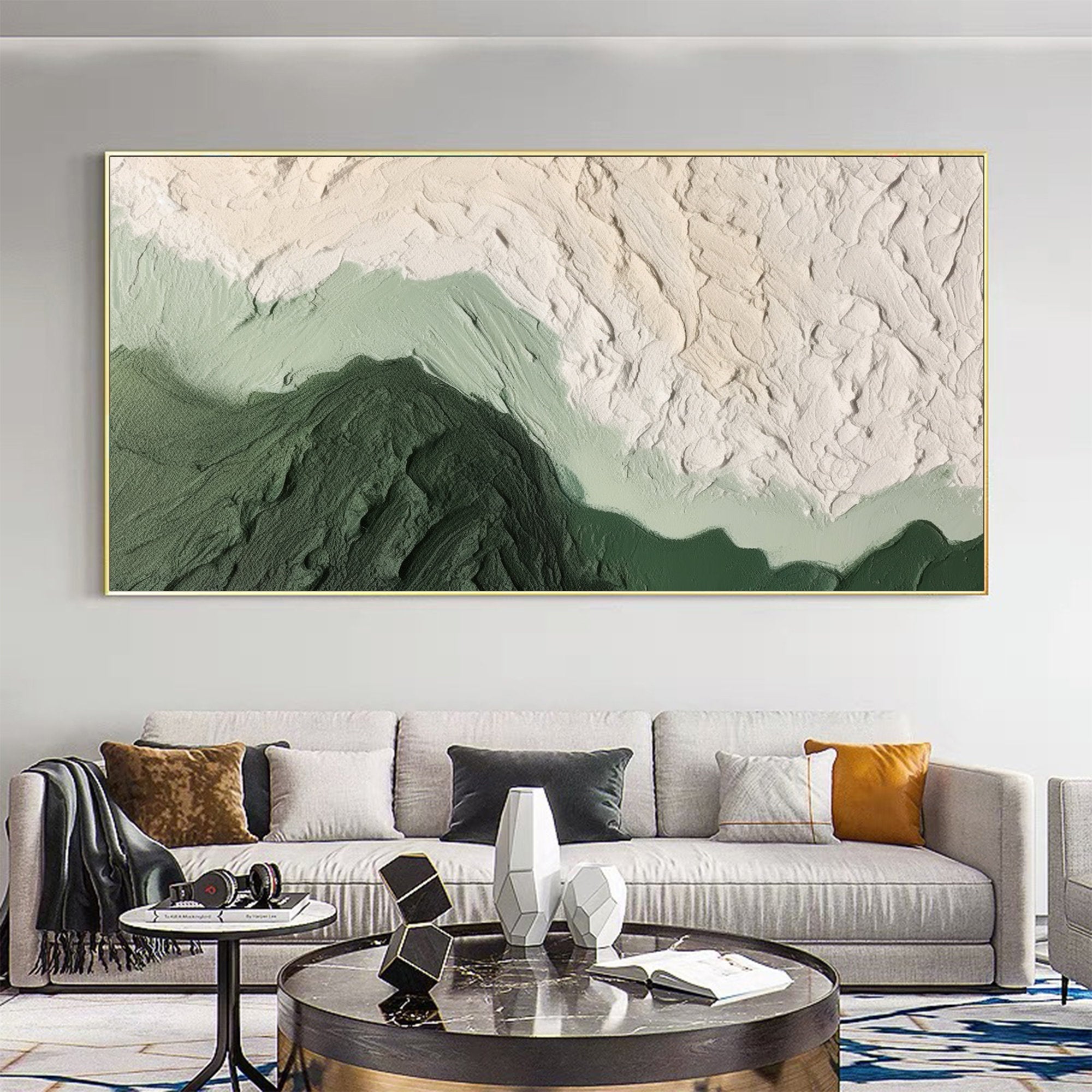 Mountain Thick Coating 3D Texture Abstract Wall Art