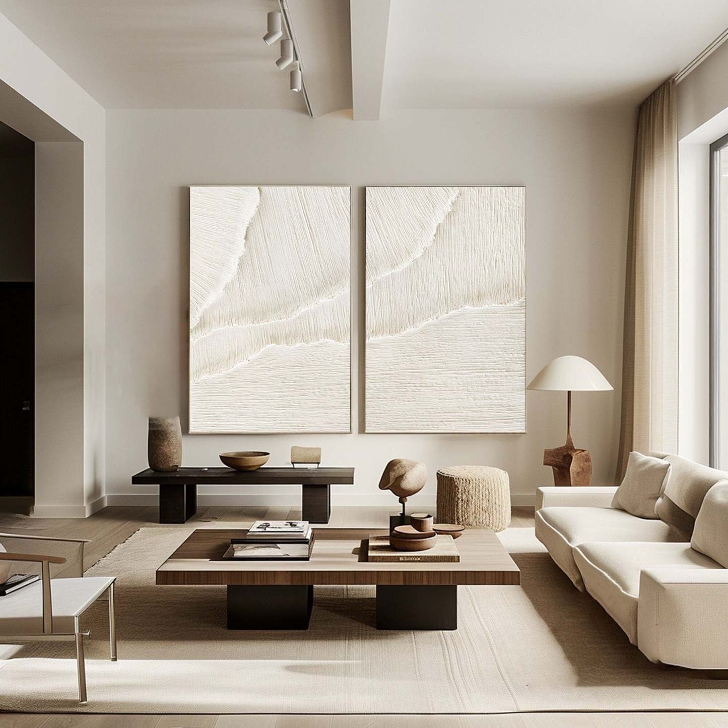  Dual Minimalist Textured Wall Art Set of 2