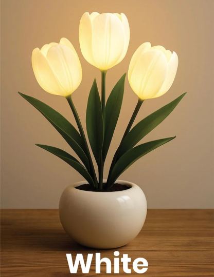 LED Tulip Night Light – USB Desk Lamp, Room Decor