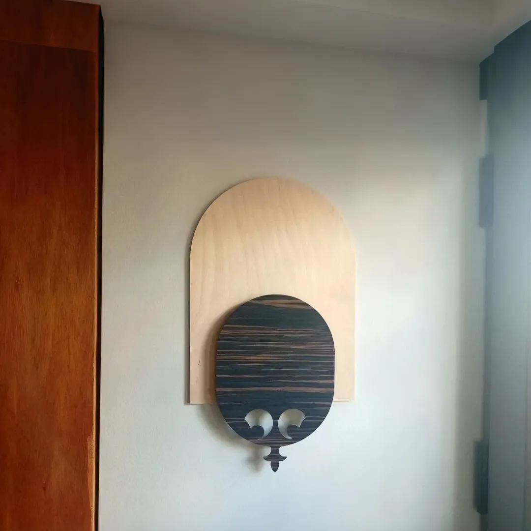 Modern Farmhouse Wall Decor Ebony Wood Bud Vase Wall Art