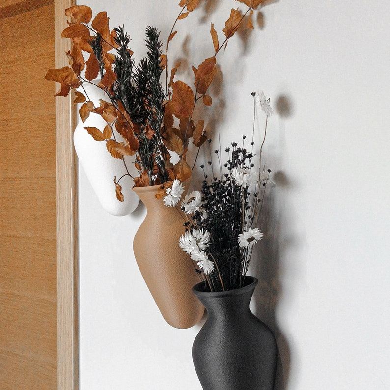 Wall Mount Vase Etruscan Inspired Vintage Cut Flower Display