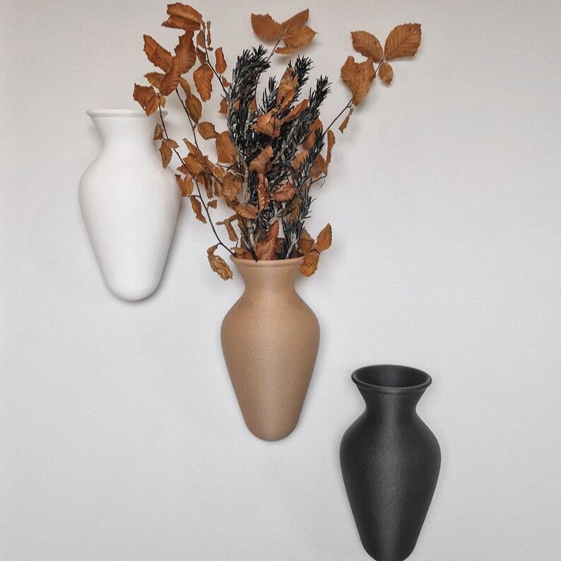 Wall Mount Vase Etruscan Inspired Vintage Cut Flower Display