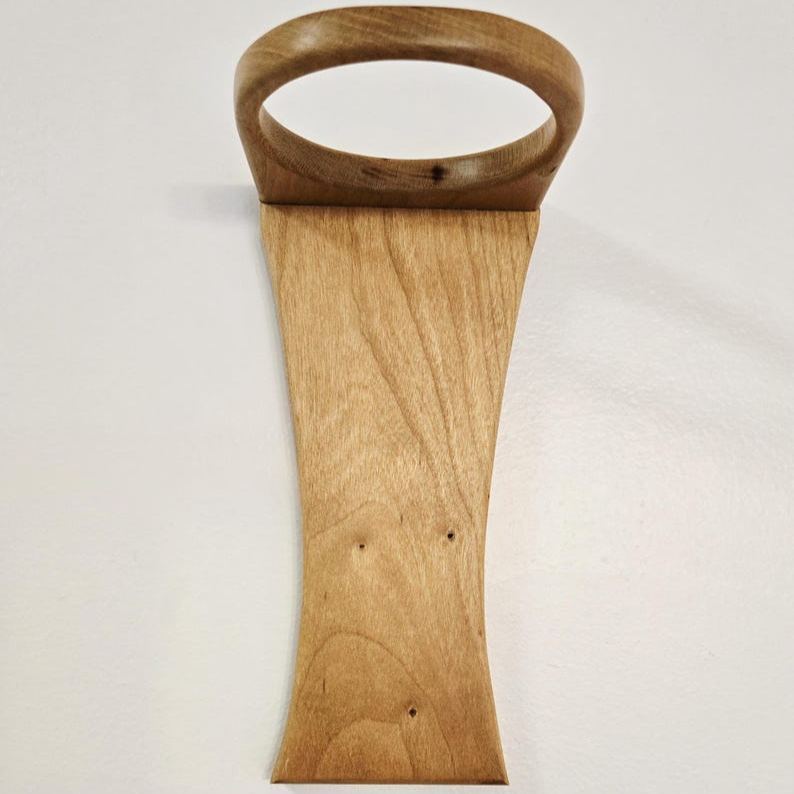 Minimalist Cherry Wood Wall Hanging Vase