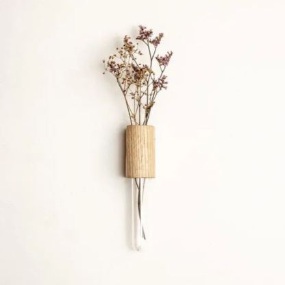 Magnetic Propagation Vase Wood Test Tube Vase Walnut or Oak