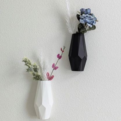 Decorative Modern Wall Mounted Vase for Faux or Dried Flowers