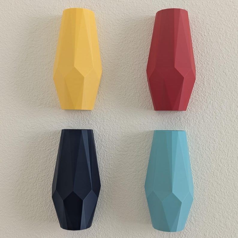 Decorative Modern Wall Mounted Vase for Faux or Dried Flowers