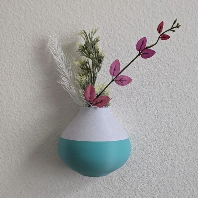Minimalist Wall Vase for Dried or Faux Flower Decor