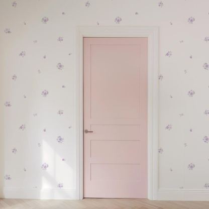 Cassie floral wall sticker, retro style removable flower sticker