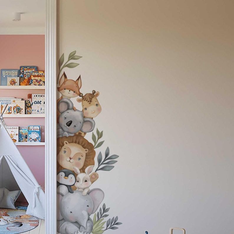 Jungle animal wall sticker, removable decoration