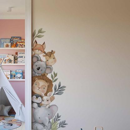 Jungle animal wall sticker, removable decoration