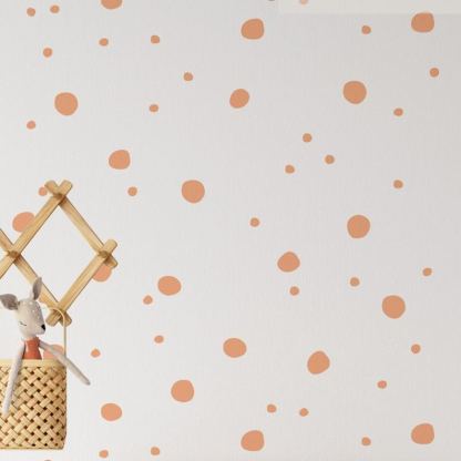 Polka Dot Wall Decals Set, Custom Color Vinyl Dots, Boho Peel and Stick Nursery or Room Decor LF006