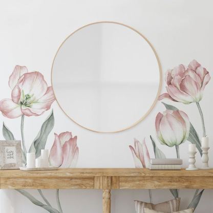 Garden Tulip Wall Stickers, Peel-and-Apply Removable Floral Decoration