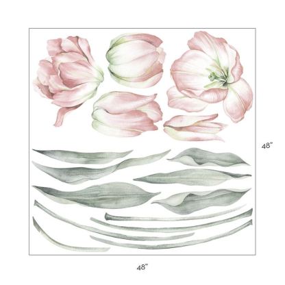 Garden Tulip Wall Stickers, Peel-and-Apply Removable Floral Decoration