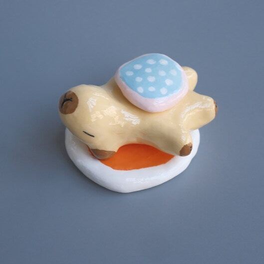 Clay Capybara Figurine Desk Decor
