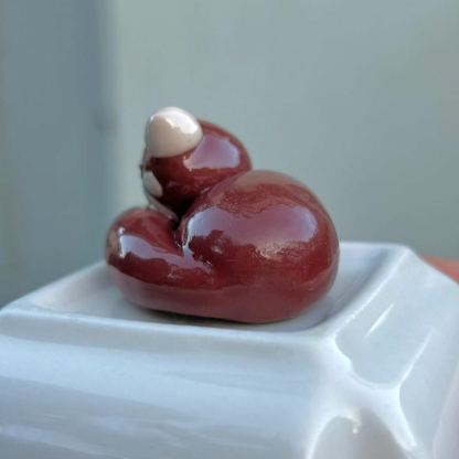 Red Panda Desk Figurine Clay Collectible Sculpture