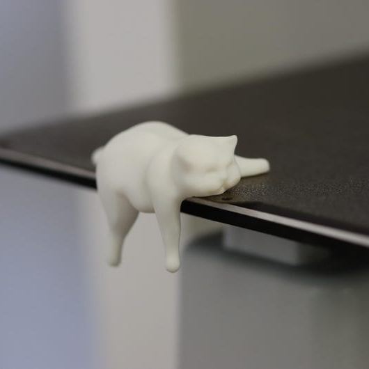 Lazy Cat Monitor Decoration: PLA Desk Companion - Office Gift