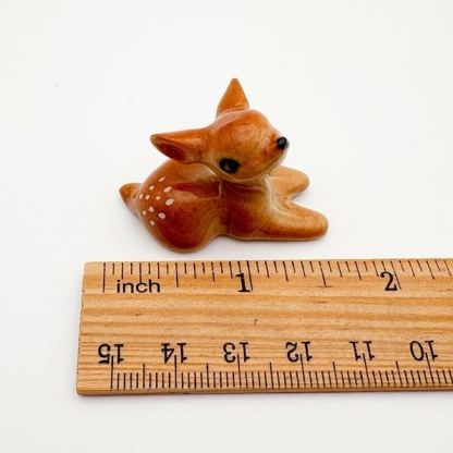 Woodland Charm Mini Ceramic Fawn Figurine Set Deer