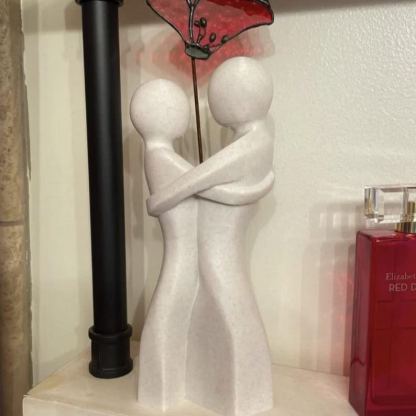 3D Printed Decorative Vase with Embrace Design for Home Decor