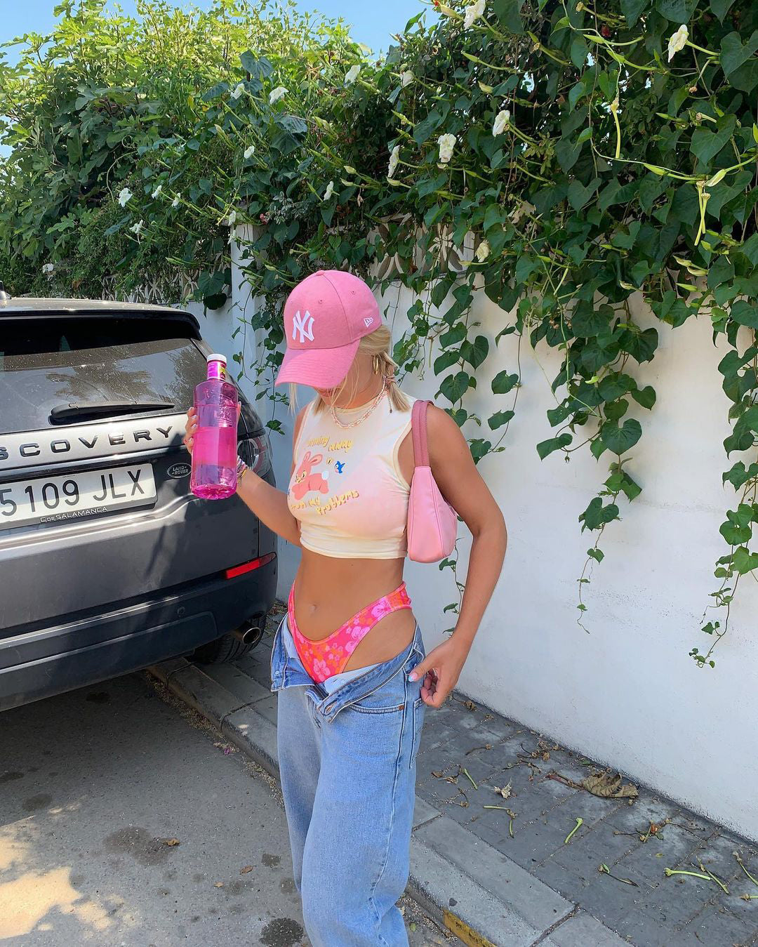 Gimon Crop Top in Buttercream Running Away-Nico Sky