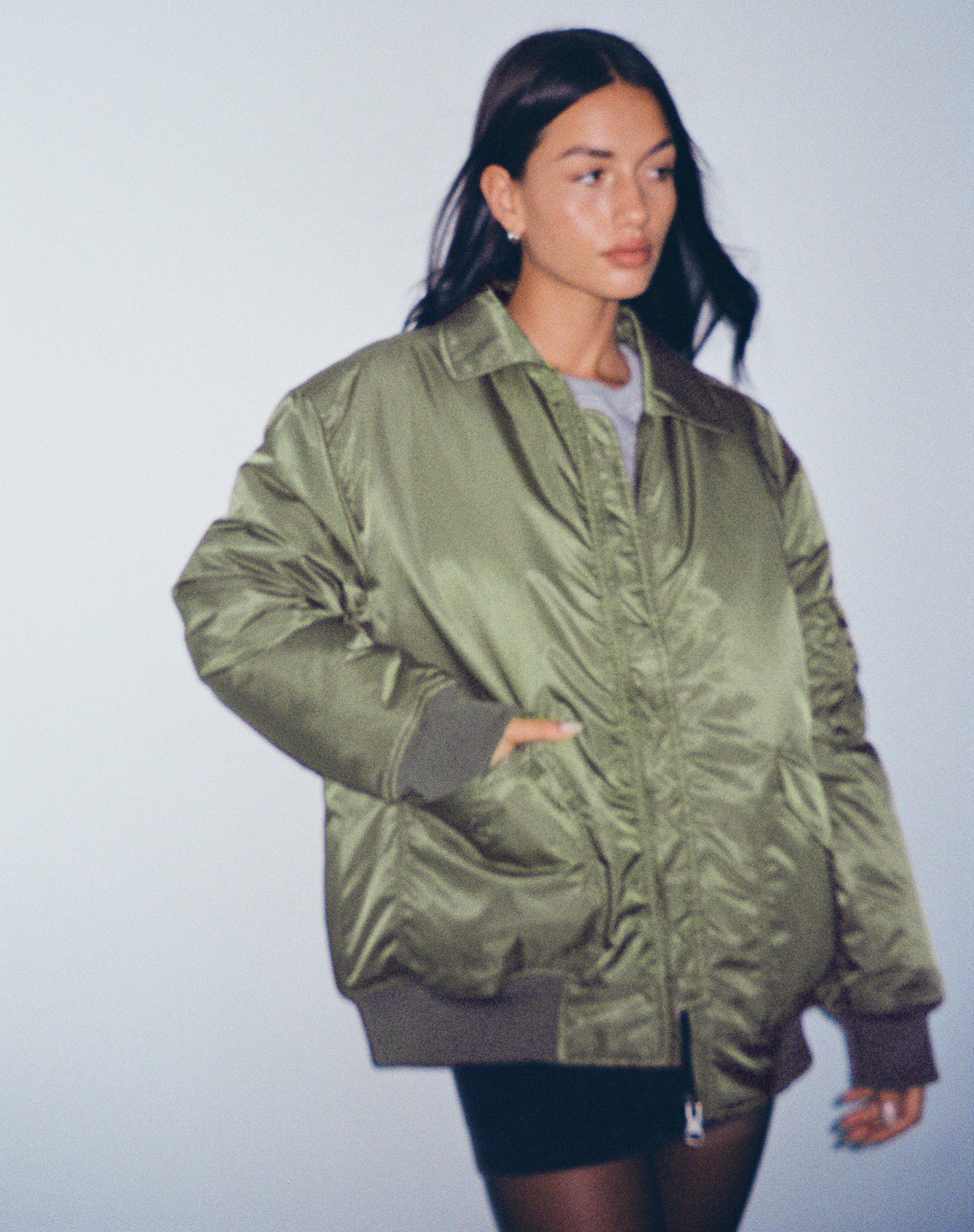 Manik Jacket in Khaki Green-Nico Sky