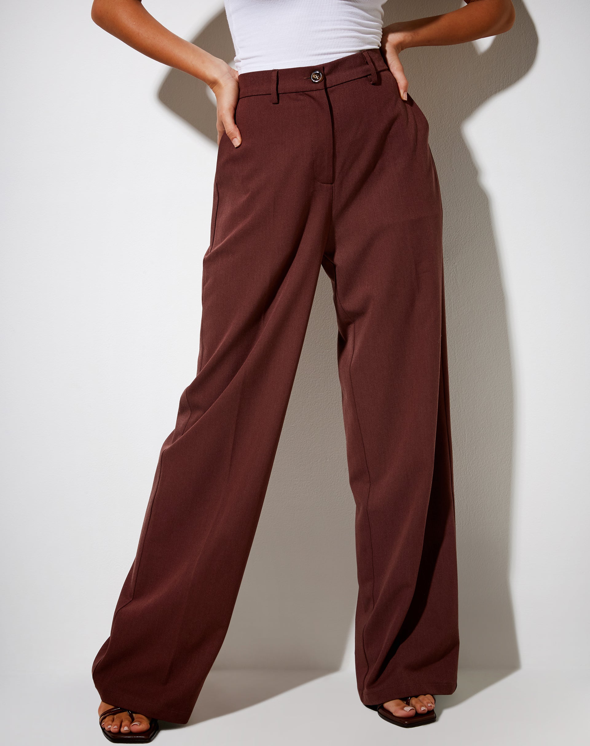 Abba Trouser in Cocoa-Nico Sky