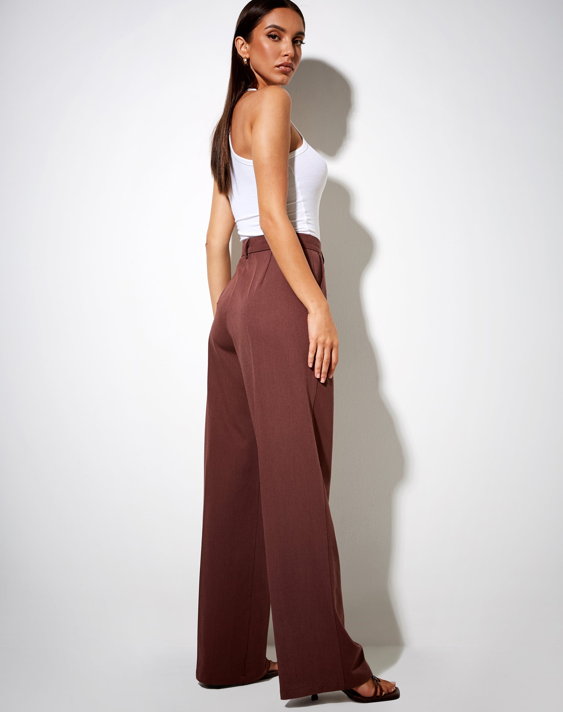 Abba Trouser in Cocoa-Nico Sky