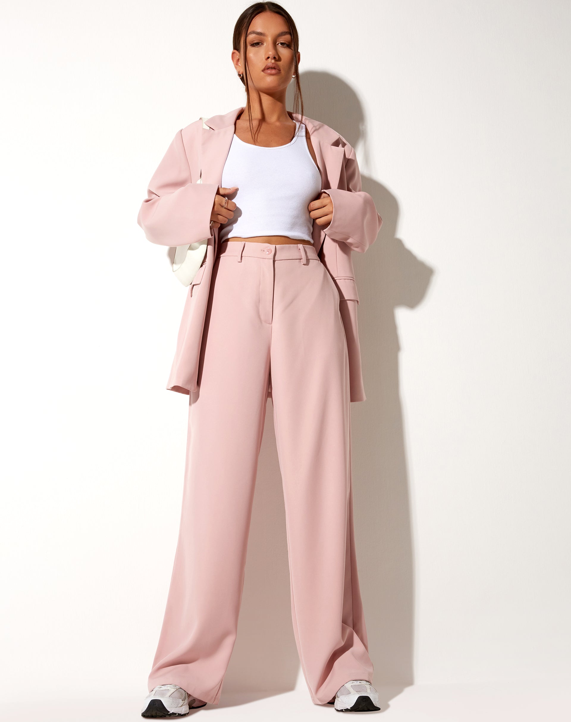 Abba Trouser in Soft Pink-Nico Sky
