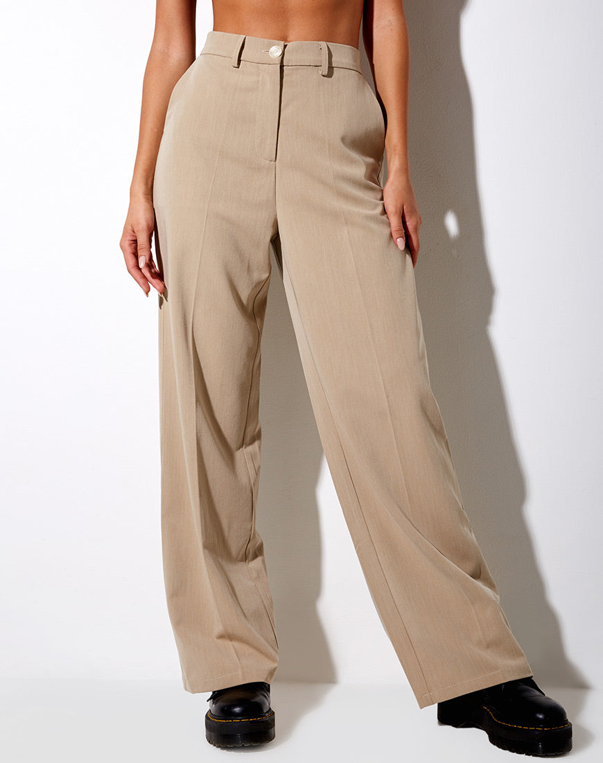 Abba Trouser in Tan-Nico Sky