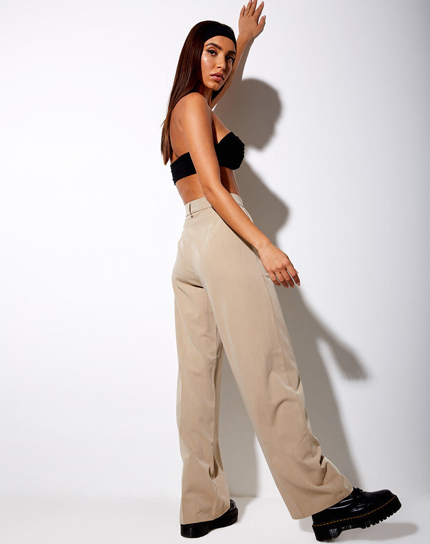 Abba Trouser in Tan-Nico Sky