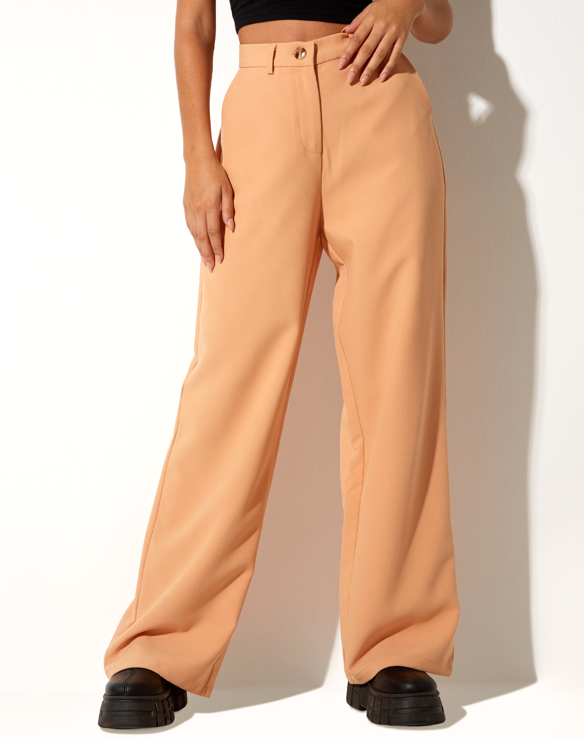 Abba Trouser in Washed Peach-Nico Sky