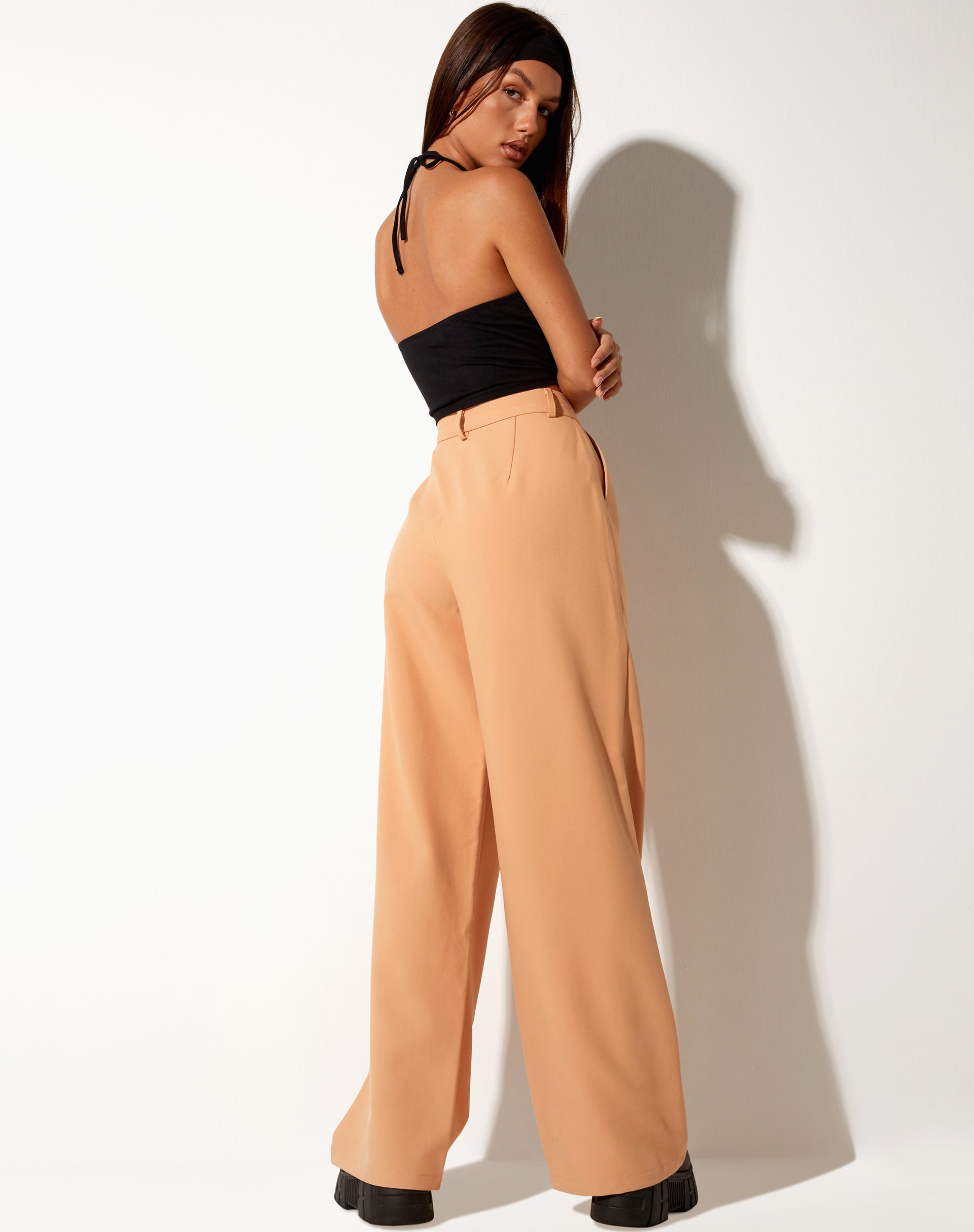 Abba Trouser in Washed Peach-Nico Sky