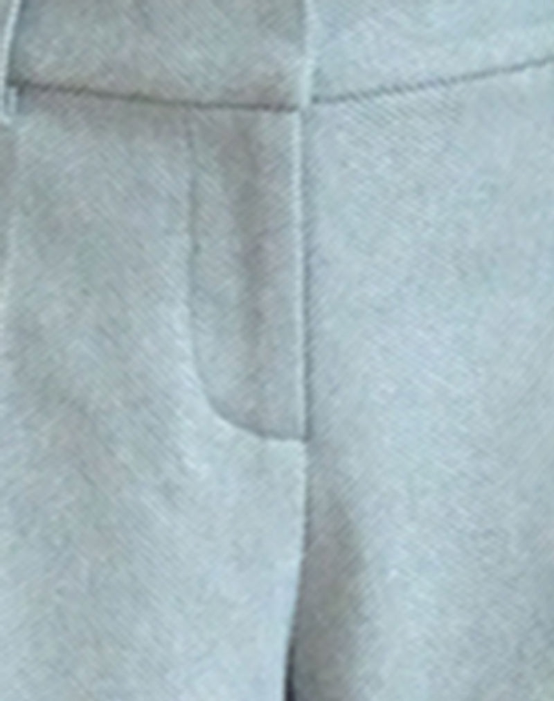 Abdel Faux Wool Tailored Trouser in Grey-Nico Sky