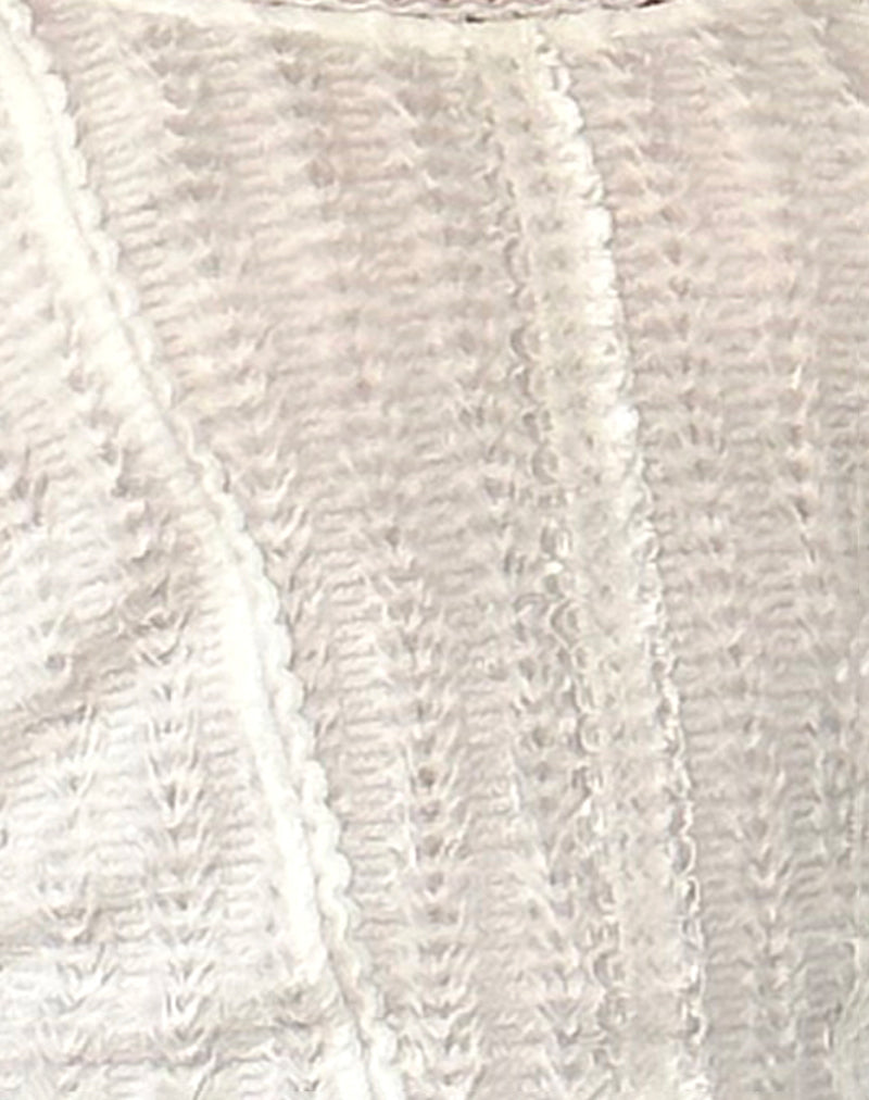 Abella Textured Flute Sleeve Top in Ivory-Nico Sky