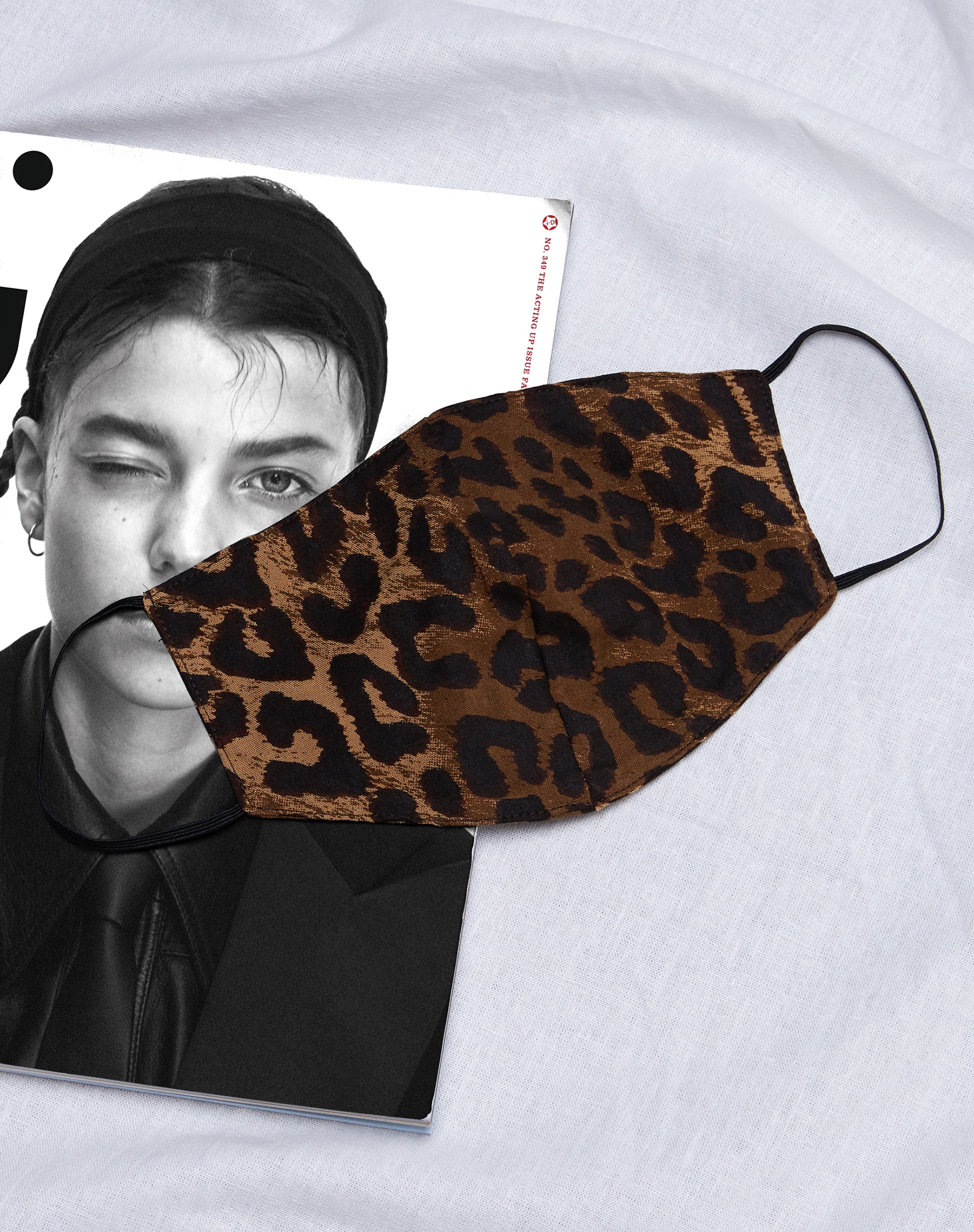 Face Mask in Night Leopard Brown-Nico Sky