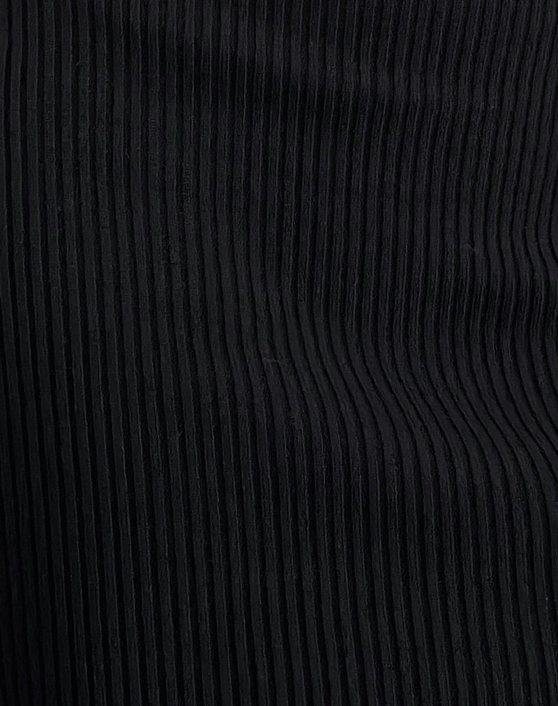 Acilla Knitted Mini Dress in Black-Nico Sky