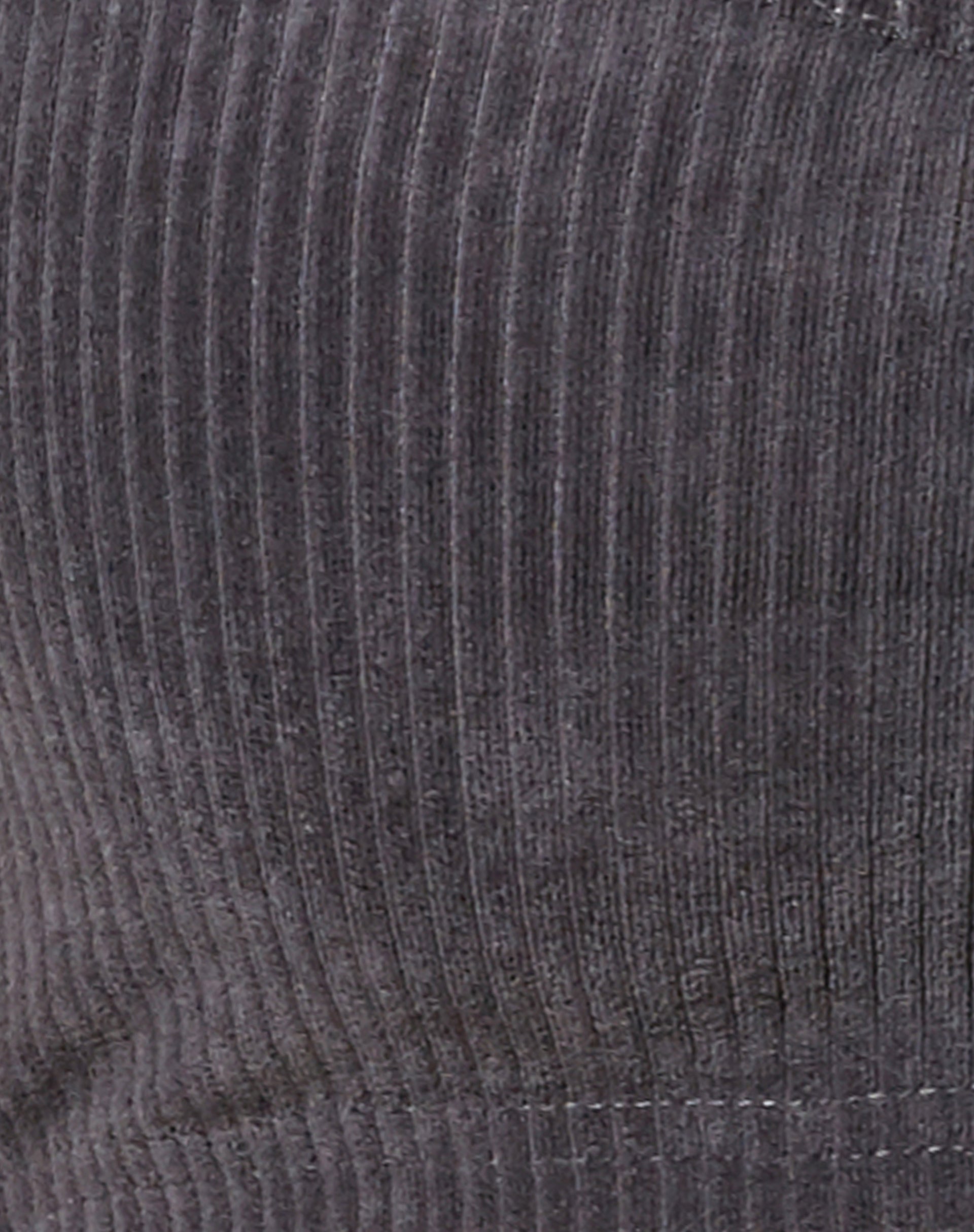 Adda Bralet in Velvet Rib Charcoal Grey-Nico Sky