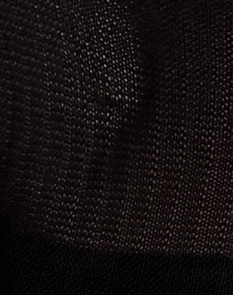 Adeline Midi Dress in Wide Rib Knit Black-Nico Sky