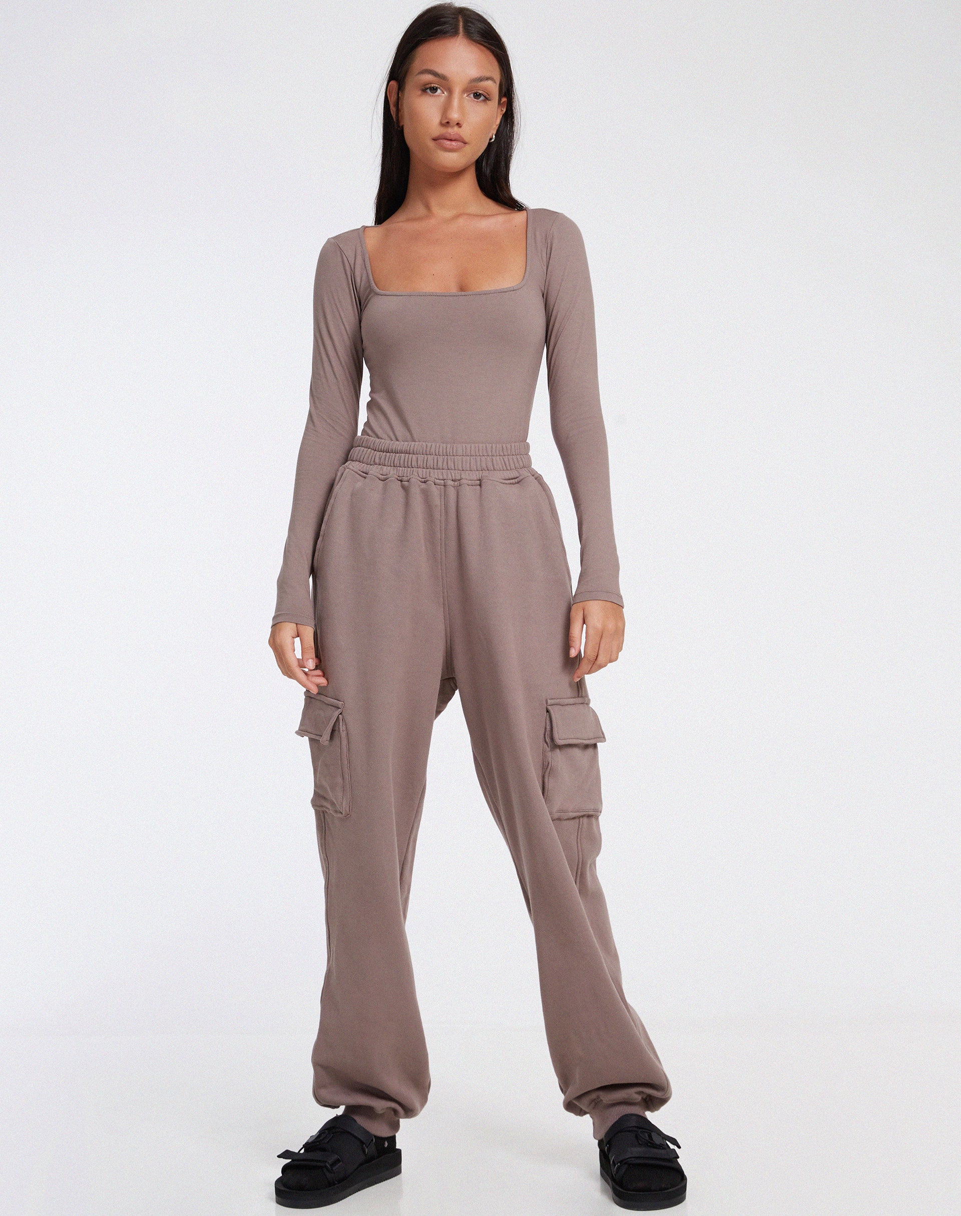 Aga Long Sleeve Bodice in Lycra Antler-Nico Sky