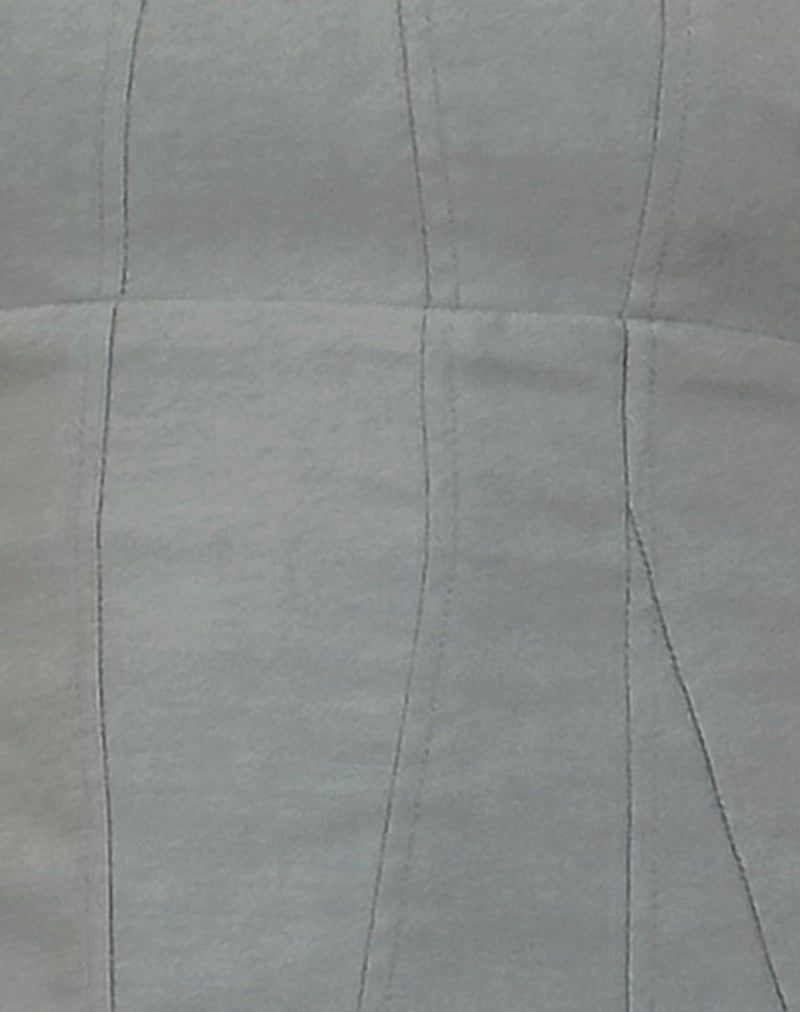 Ailsa Tie Back Top in Grey-Nico Sky