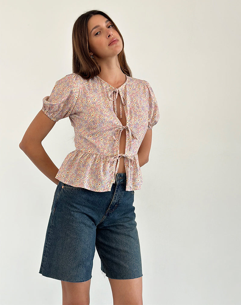 Ajasi Blouse in 70s Prairie Girl-Nico Sky