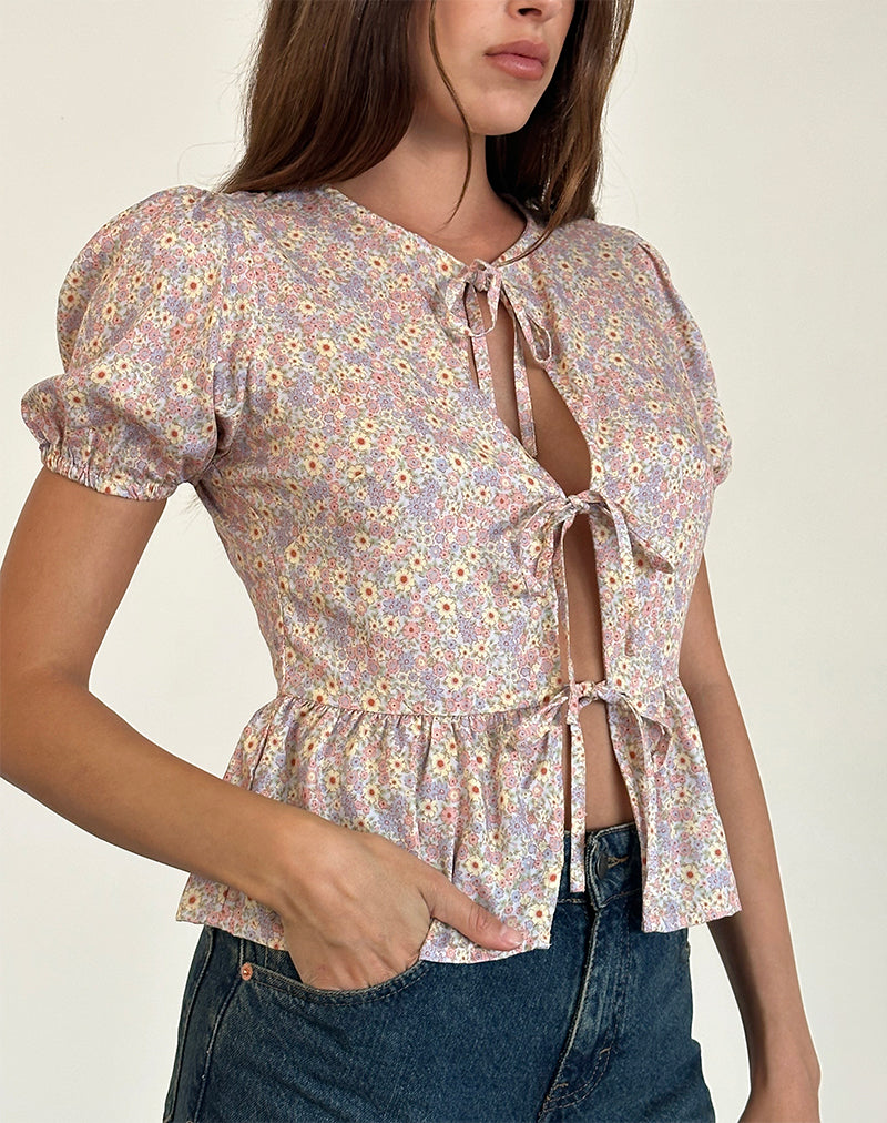 Ajasi Blouse in 70s Prairie Girl-Nico Sky