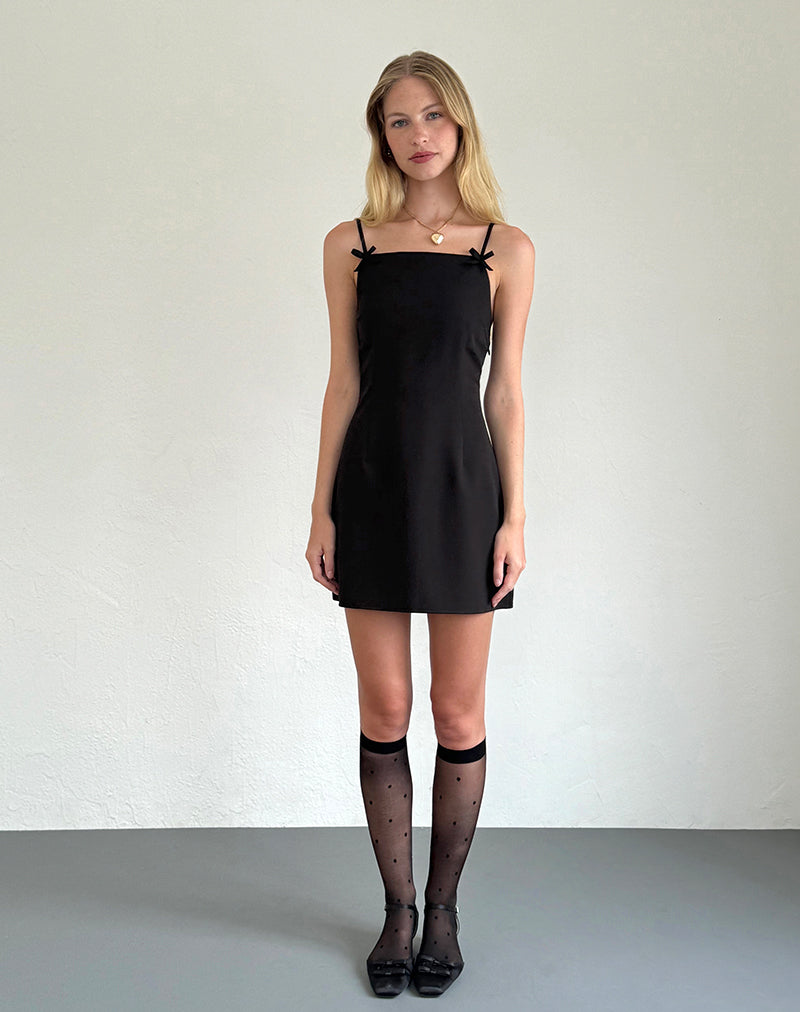 Aketi Mini Dress in Black-Nico Sky