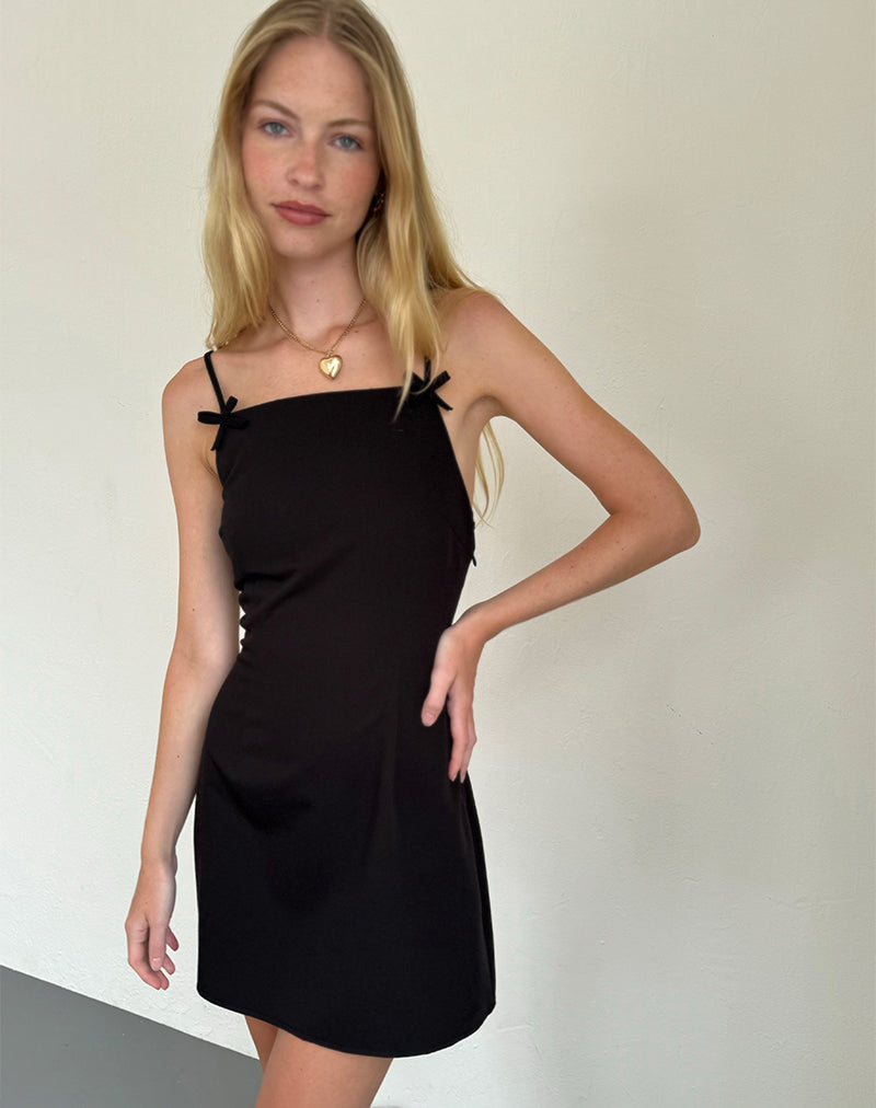 Aketi Mini Dress in Black-Nico Sky